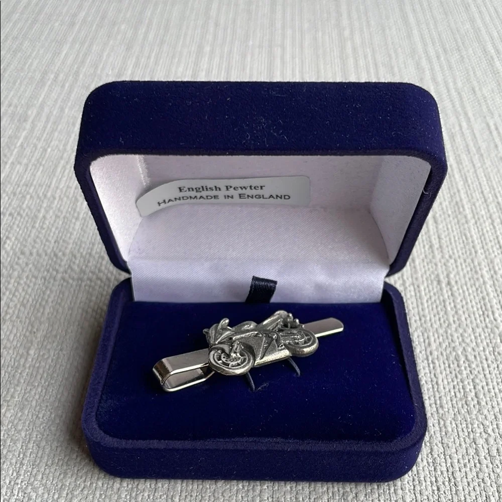 Hoardersworld Motorcycle Tie Clip (Slide) Handmade Gift Boxed